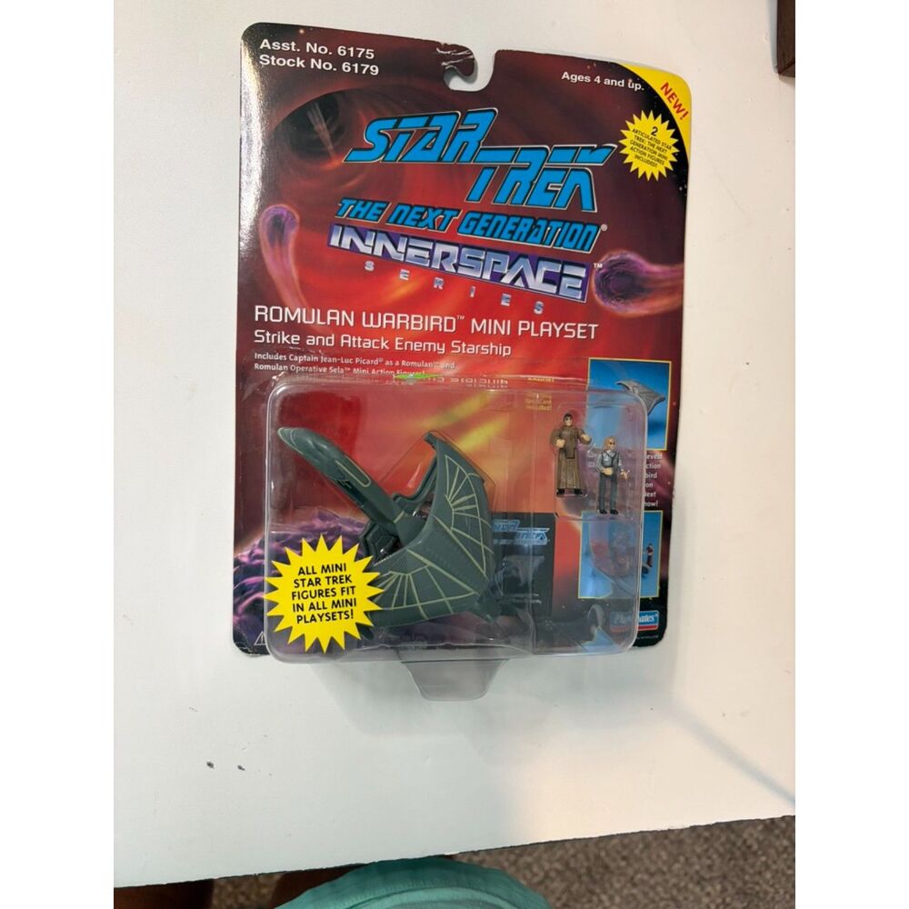 1994 Playmates Star Trek TNG innerspace Romulan warbird Mini Playset NEW